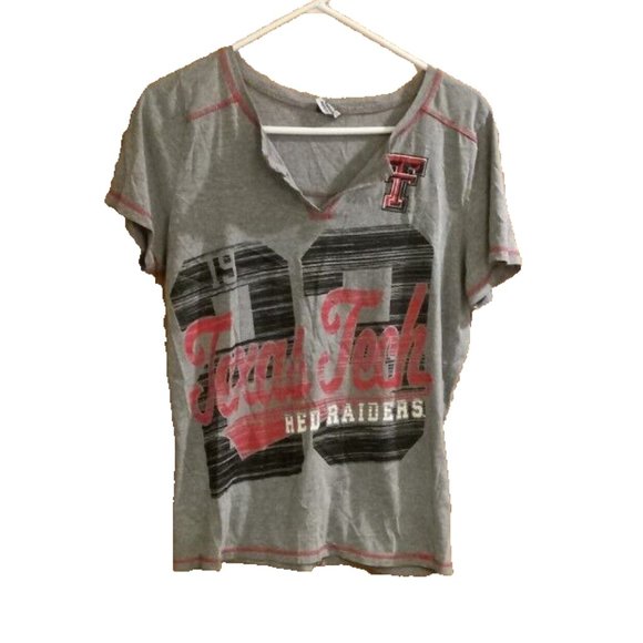 Texas Tech Womans Shirt creative appareal concepts medium gray and red college - Picture 1 of 3